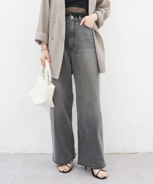 LOUNGEDRESS(ラウンジドレス)の「【PUFRILL/パフリル】デニムパンツ(デニムパンツ・レディース・ブルー/ブラック・X-SMALL/SMALL)」の7枚目の写真