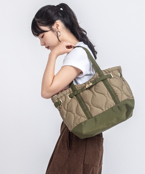Rivel(リヴェル)の「【TRIFFER/トリファー】キルティングトートバッグ A4サイズ(トートバッグ・レディース・ベージュ/ブラウン/オリーブ/ブラック・FREE)」の4枚目の写真