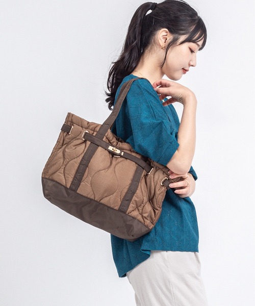 Rivel(リヴェル)の「【TRIFFER/トリファー】キルティングトートバッグ A4サイズ(トートバッグ・レディース・ベージュ/ブラウン/オリーブ/ブラック・FREE)」の5枚目の写真