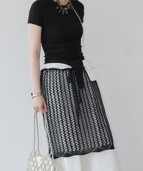 chuclla(チュクラ)の「リブフィットボディースーツ chw26s230(Tシャツ/カットソー・レディース・ホワイト/ブラック・FREE)」の11枚目の写真