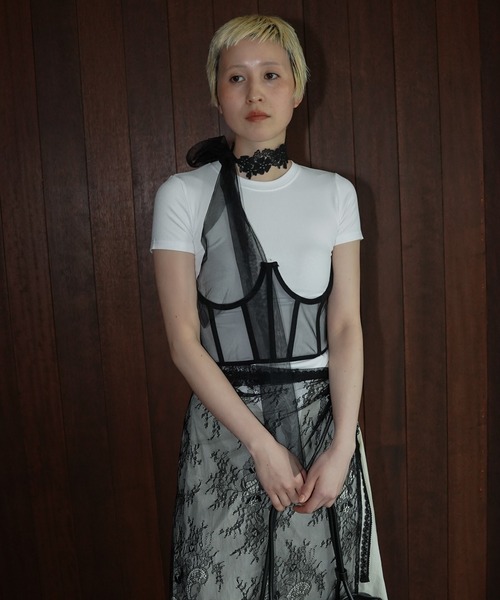 chuclla(チュクラ)の「リブフィットボディースーツ chw26s230(Tシャツ/カットソー・レディース・ホワイト/ブラック・FREE)」の15枚目の写真