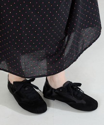 サテン バレエコア レースアップ シューズ /61125