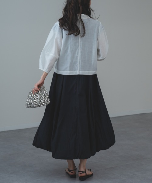 refinedworks（リファインドワークス）の「【refinedworks】トレンド の ランタン袖 ショートジャケット（その他アウター・レディース・ブラック/ホワイト・FREE）」の13枚目の写真