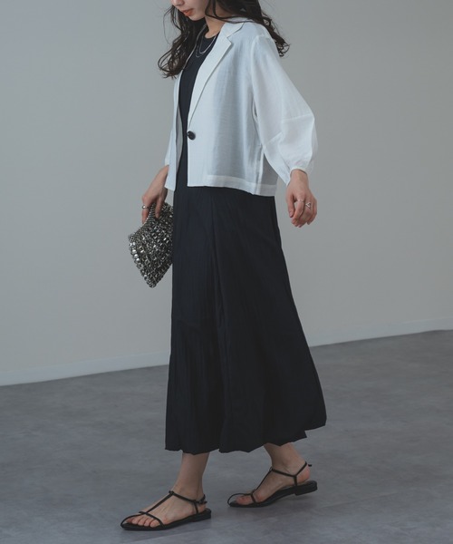 refinedworks（リファインドワークス）の「【refinedworks】トレンド の ランタン袖 ショートジャケット（その他アウター・レディース・ブラック/ホワイト・FREE）」の14枚目の写真