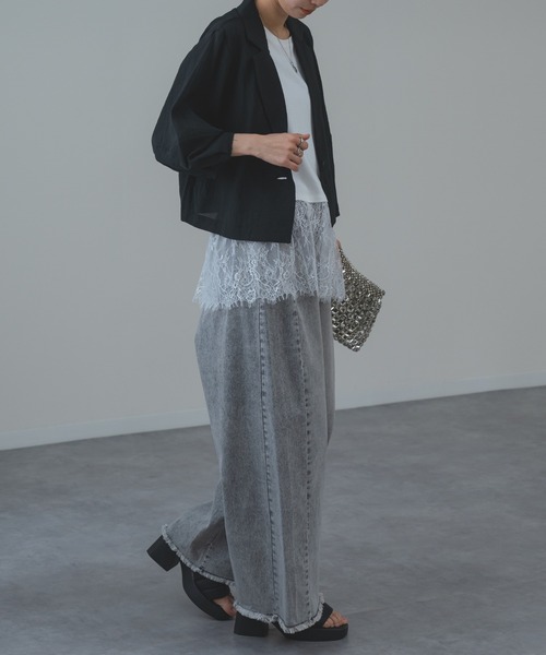 refinedworks（リファインドワークス）の「【refinedworks】トレンド の ランタン袖 ショートジャケット（その他アウター・レディース・ブラック/ホワイト・FREE）」の16枚目の写真