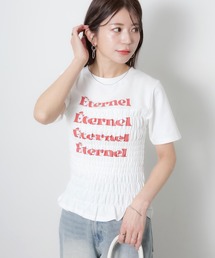 シャーリングコンパクトロゴTシャツ