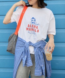 FUNG（ファング）の「[FUNG/ファング] 別注 ALOHA MAHALO カットオフプリントTシャツ（Tシャツ/カットソー）」