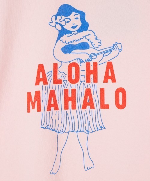 FUNG（ファング）の「[FUNG/ファング] 別注 ALOHA MAHALO カットオフプリントTシャツ（Tシャツ/カットソー・レディース・ピンク/ホワイト・M）」の18枚目の写真