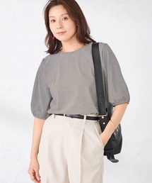 パフスリーブボーダーTシャツ