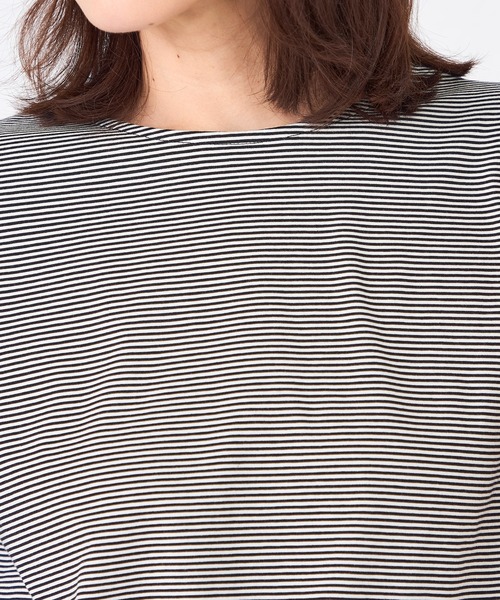 GALLORIA（ギャローリア）の「パフスリーブボーダーＴシャツ（Tシャツ/カットソー・レディース・ブラック/ベージュ・S/M/LL/L）」の4枚目の写真