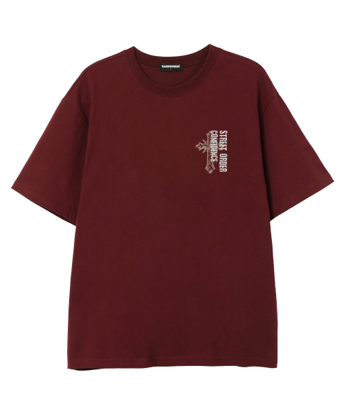 VANNWORKS(バンワークス)の「CROSS STREET 半袖Tシャツ (VS0227) バーガンディ(Tシャツ/カットソー・メンズ・その他・SMALL/MEDIUM/LARGE/X-LARGE/XX-LARGE)」の2枚目の写真