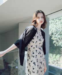 cle blatt（クレブラット）の「ノーカラーレースカーディガン（カーディガン/ボレロ）」