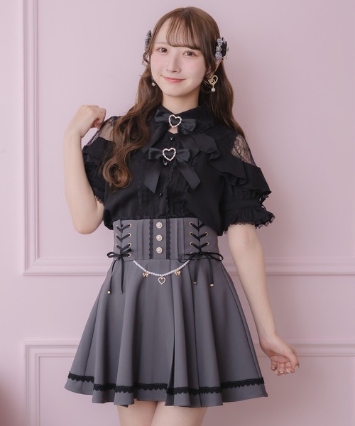 ROJITA(ロジータ)の「レース切替ボリュームフリルブラウス(シャツ/ブラウス・レディース・ピンク/ホワイト/ブラック/ボルドー・FREE)」の19枚目の写真