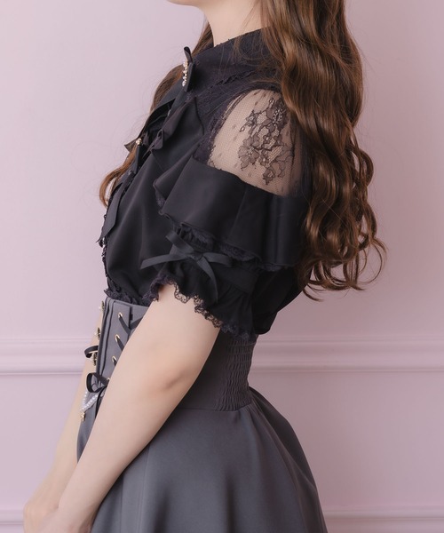 ROJITA(ロジータ)の「レース切替ボリュームフリルブラウス(シャツ/ブラウス・レディース・ピンク/ホワイト/ブラック/ボルドー・FREE)」の21枚目の写真