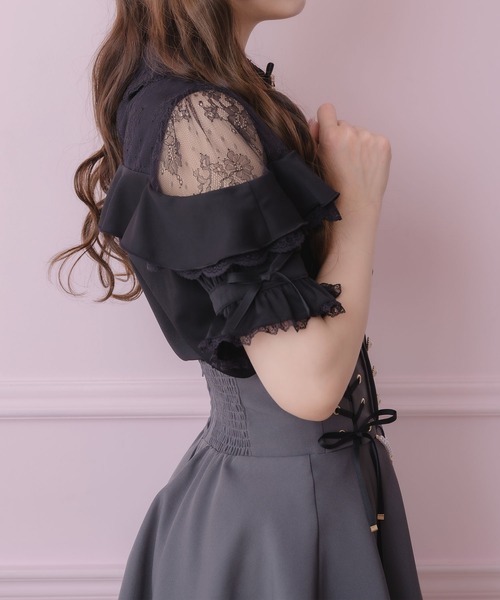 ROJITA(ロジータ)の「レース切替ボリュームフリルブラウス(シャツ/ブラウス・レディース・ピンク/ホワイト/ブラック/ボルドー・FREE)」の22枚目の写真