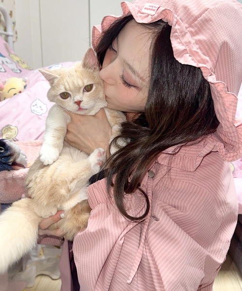MASMARULEZ APPAREL(マスマルールズ アパレル)の「Check Frill Windbreaker Jacket_Pink(ナイロンジャケット・レディース・PINK・ONE SIZE)」の16枚目の写真