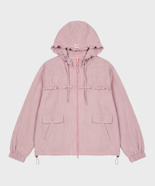 MASMARULEZ APPAREL(マスマルールズ アパレル)の「Check Frill Windbreaker Jacket_Pink(ナイロンジャケット・レディース・PINK・ONE SIZE)」の11枚目の写真