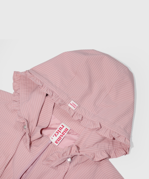 MASMARULEZ APPAREL(マスマルールズ アパレル)の「Check Frill Windbreaker Jacket_Pink(ナイロンジャケット・レディース・PINK・ONE SIZE)」の10枚目の写真