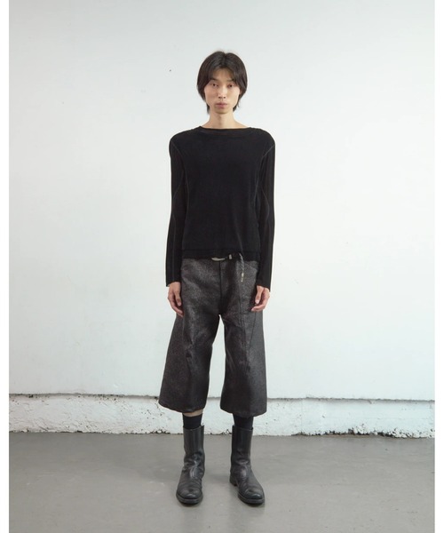 GLITTER TWILL 3D TWISTED JORTS（デニムパンツ）｜NVRFRGT（ネヴァー
