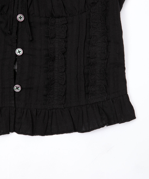 SCHISM INDUCING(スキズムインデューシング)の「COQUETTE BLOUSE BLACK(シャツ/ブラウス・レディース・その他・FREE)」の5枚目の写真