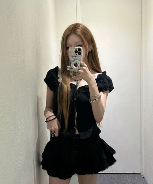SCHISM INDUCING(スキズムインデューシング)の「COQUETTE BLOUSE BLACK(シャツ/ブラウス・レディース・その他・FREE)」の13枚目の写真