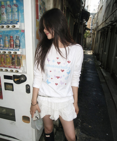 MASMARULEZ APPAREL（マスマルールズ アパレル）の「Cross Doodle Long Sleeve_White（Tシャツ/カットソー・レディース・ホワイト・ONE SIZE）」の2枚目の写真