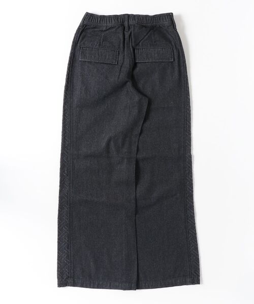 COOK JEANS（クックジーンズ）の「サイド切替 膝タックデニムパンツ（その他パンツ・レディース・ブラック・FREE）」の7枚目の写真