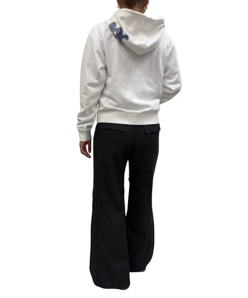 COOK JEANS（クックジーンズ）の「サイド切替 膝タックデニムパンツ（その他パンツ・レディース・ブラック・FREE）」の2枚目の写真