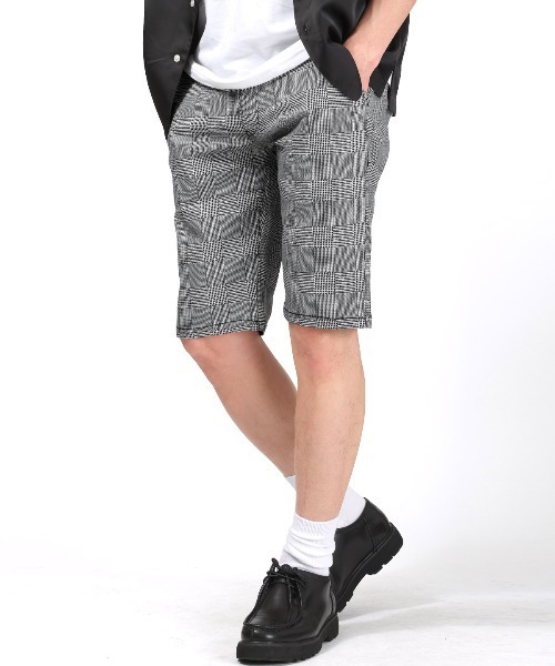 LUXSTYLE(ラグスタイル)の「スーパーストレッチ総柄ショートパンツ(その他パンツ・メンズ・チェック/グレー系その他/グレー系その他2/カモフラージュ・XXL/XL/L/M)」の2枚目の写真