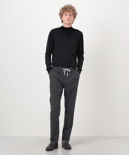 PT TORINO(ピーティートリノ)の「PT TORINO SOFT 1P JOGGER コットンストレッチ 1プリーツイージースラックス(スラックス・メンズ・ライトグレー/チャコールグレー・46/48/44)」の3枚目の写真