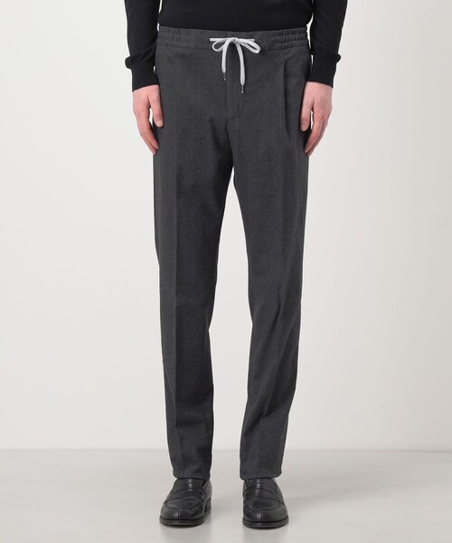 PT TORINO(ピーティートリノ)の「PT TORINO SOFT 1P JOGGER コットンストレッチ 1プリーツイージースラックス(スラックス・メンズ・ライトグレー/チャコールグレー・46/48/44)」の5枚目の写真