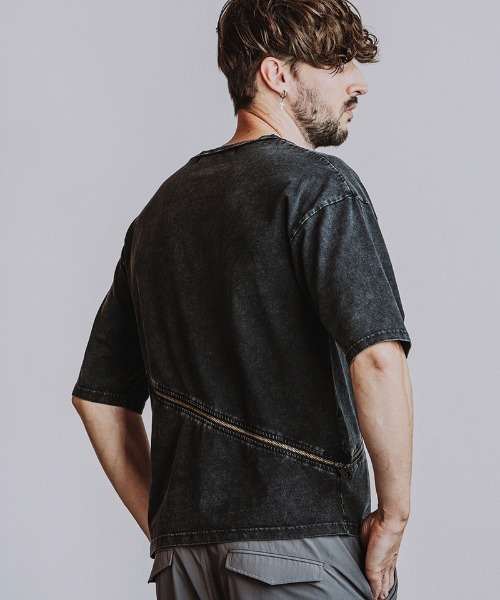 NO ID.(ノーアイディ)の「mt10531- 2WAY-ZIP-T Tシャツ(458006-494T)(Tシャツ/カットソー・メンズ・ブラック/グレー/ホワイト・ONE SIZE)」の9枚目の写真