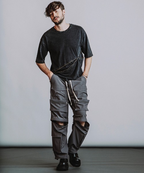 NO ID.(ノーアイディ)の「mt10531- 2WAY-ZIP-T Tシャツ(458006-494T)(Tシャツ/カットソー・メンズ・ブラック/グレー/ホワイト・ONE SIZE)」の10枚目の写真