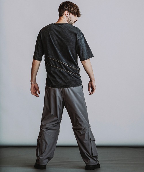 NO ID.(ノーアイディ)の「mt10531- 2WAY-ZIP-T Tシャツ(458006-494T)(Tシャツ/カットソー・メンズ・ブラック/グレー/ホワイト・ONE SIZE)」の12枚目の写真