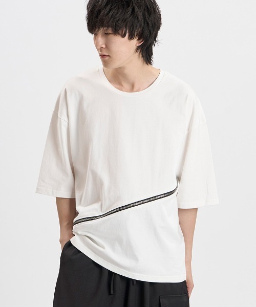 NO ID.(ノーアイディ)の「mt10531- 2WAY-ZIP-T Tシャツ(458006-494T)(Tシャツ/カットソー・メンズ・ブラック/グレー/ホワイト・ONE SIZE)」の14枚目の写真