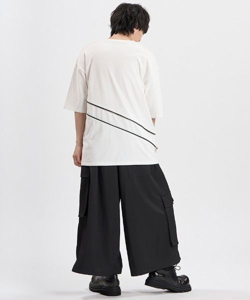 NO ID.(ノーアイディ)の「mt10531- 2WAY-ZIP-T Tシャツ(458006-494T)(Tシャツ/カットソー・メンズ・ブラック/グレー/ホワイト・ONE SIZE)」の16枚目の写真