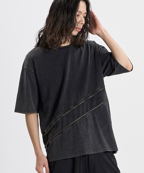 NO ID.(ノーアイディ)の「mt10531- 2WAY-ZIP-T Tシャツ(458006-494T)(Tシャツ/カットソー・メンズ・ブラック/グレー/ホワイト・ONE SIZE)」の17枚目の写真