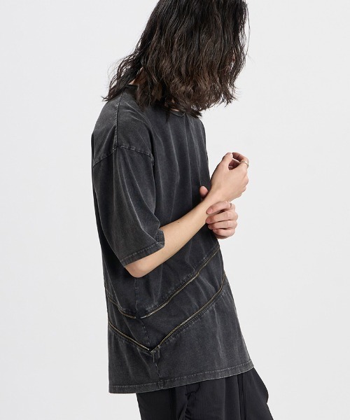 NO ID.(ノーアイディ)の「mt10531- 2WAY-ZIP-T Tシャツ(458006-494T)(Tシャツ/カットソー・メンズ・ブラック/グレー/ホワイト・ONE SIZE)」の18枚目の写真