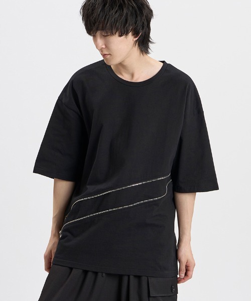 NO ID.(ノーアイディ)の「mt10531- 2WAY-ZIP-T Tシャツ(458006-494T)(Tシャツ/カットソー・メンズ・ブラック/グレー/ホワイト・ONE SIZE)」の21枚目の写真
