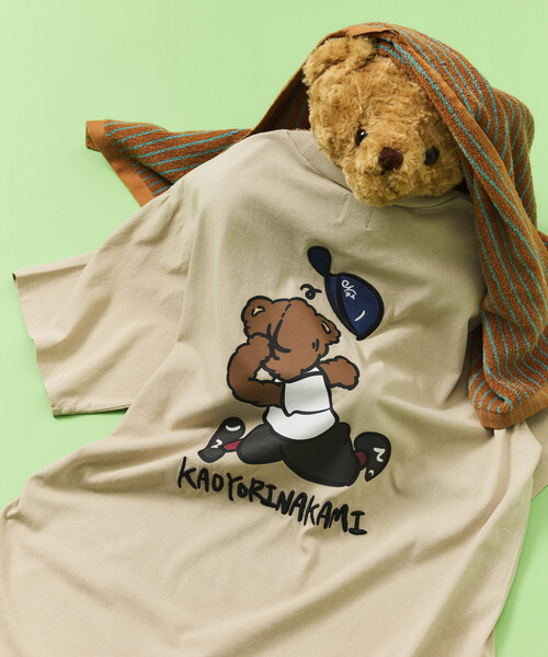 kaoyorinakami(カオヨリナカミ)の「kaoyorinakami × FREAK'S STORE/カオヨリナカミ 別注 ハシリパンチベア Tee(Tシャツ/カットソー・メンズ・ベージュ/オフホワイト/チャコールグレー・MEDIUM/LARGE/SMALL)」の3枚目の写真