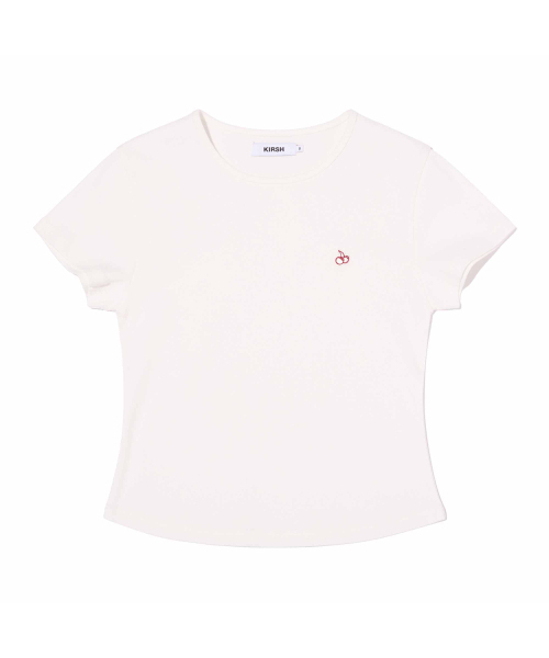KIRSH（キルシー）の「プレーンスリムフィットTシャツ[ホワイト]（Tシャツ/カットソー・レディース・その他・LARGE/MEDIUM/SMALL）」の6枚目の写真