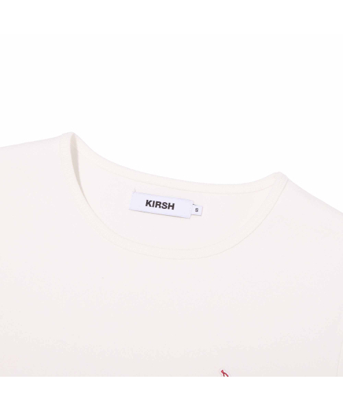 KIRSH（キルシー）の「プレーンスリムフィットTシャツ[ホワイト]（Tシャツ/カットソー・レディース・その他・LARGE/MEDIUM/SMALL）」の5枚目の写真