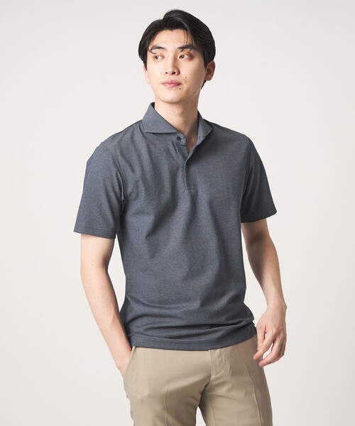 A DAY IN THE LIFE UNITED ARROWS(アデイインザライフユナイテッドアローズ)の「モクロディ カルゼ カッタウェイカラーシャツ<A DAY IN THE LIFE>(ポロシャツ・メンズ・ブラック/グレー系/コバルトブルー・XL/M/S/L)」の4枚目の写真