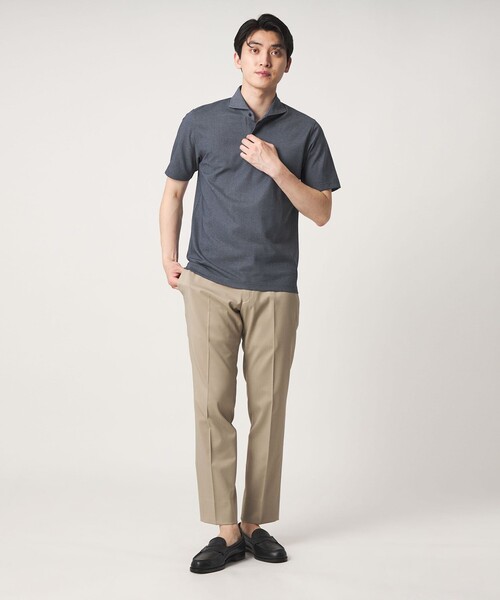 A DAY IN THE LIFE UNITED ARROWS(アデイインザライフユナイテッドアローズ)の「モクロディ カルゼ カッタウェイカラーシャツ<A DAY IN THE LIFE>(ポロシャツ・メンズ・ブラック/グレー系/コバルトブルー・XL/M/S/L)」の5枚目の写真