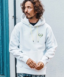 mpa4153- Heart Puff Print 12oz Fleece Hoodie パーカー(F26A200)