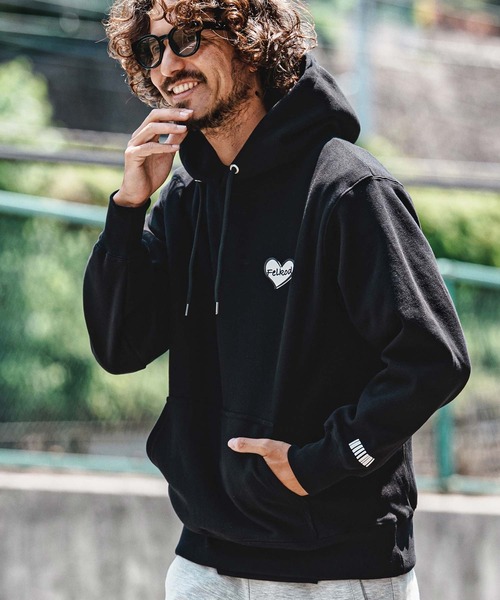 felkod(フィルコッド)の「mpa4153- Heart Puff Print 12oz Fleece Hoodie パーカー(F26A200)(パーカー・メンズ・ホワイト/ネイビー/ブラック・S/M/L/XL)」の5枚目の写真