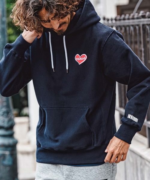 felkod(フィルコッド)の「mpa4153- Heart Puff Print 12oz Fleece Hoodie パーカー(F26A200)(パーカー・メンズ・ホワイト/ネイビー/ブラック・S/M/L/XL)」の9枚目の写真