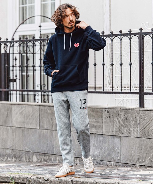 felkod(フィルコッド)の「mpa4153- Heart Puff Print 12oz Fleece Hoodie パーカー(F26A200)(パーカー・メンズ・ホワイト/ネイビー/ブラック・S/M/L/XL)」の11枚目の写真