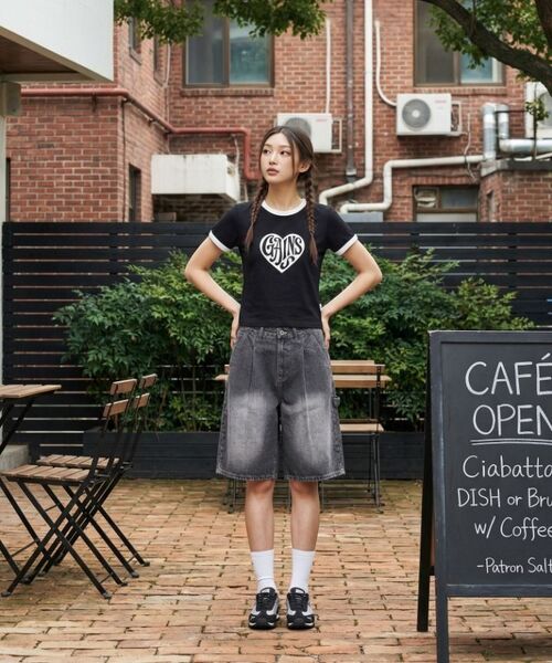 BASIC LABEL（ベーシックラベル）の「Jenna Carpenter Bermuda Denim Shorts 3 Color [BLSD_7501]（その他パンツ・レディース・ブルー/イエロー× ブルー/グレー・X-LARGE/2XL/SMALL/MEDIUM/LARGE）」の9枚目の写真