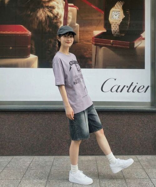 BASIC LABEL（ベーシックラベル）の「Jenna Carpenter Bermuda Denim Shorts 3 Color [BLSD_7501]（その他パンツ・レディース・ブルー/イエロー× ブルー/グレー・X-LARGE/2XL/SMALL/MEDIUM/LARGE）」の10枚目の写真